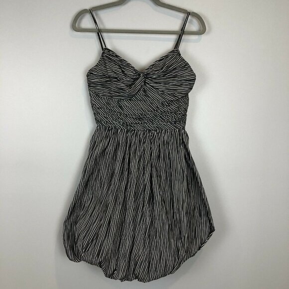 Tracy Reese Gray White Pinstripe SunDress 4 - Picture 1 of 9